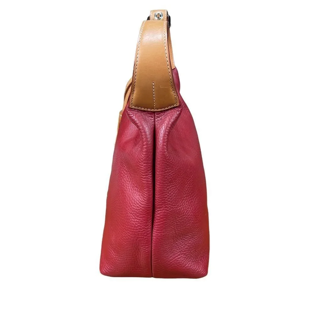 Dooney & Bourke Patterson Leather PAIGE Sac Hobo Shoulder Bag Tassel Wine Color
